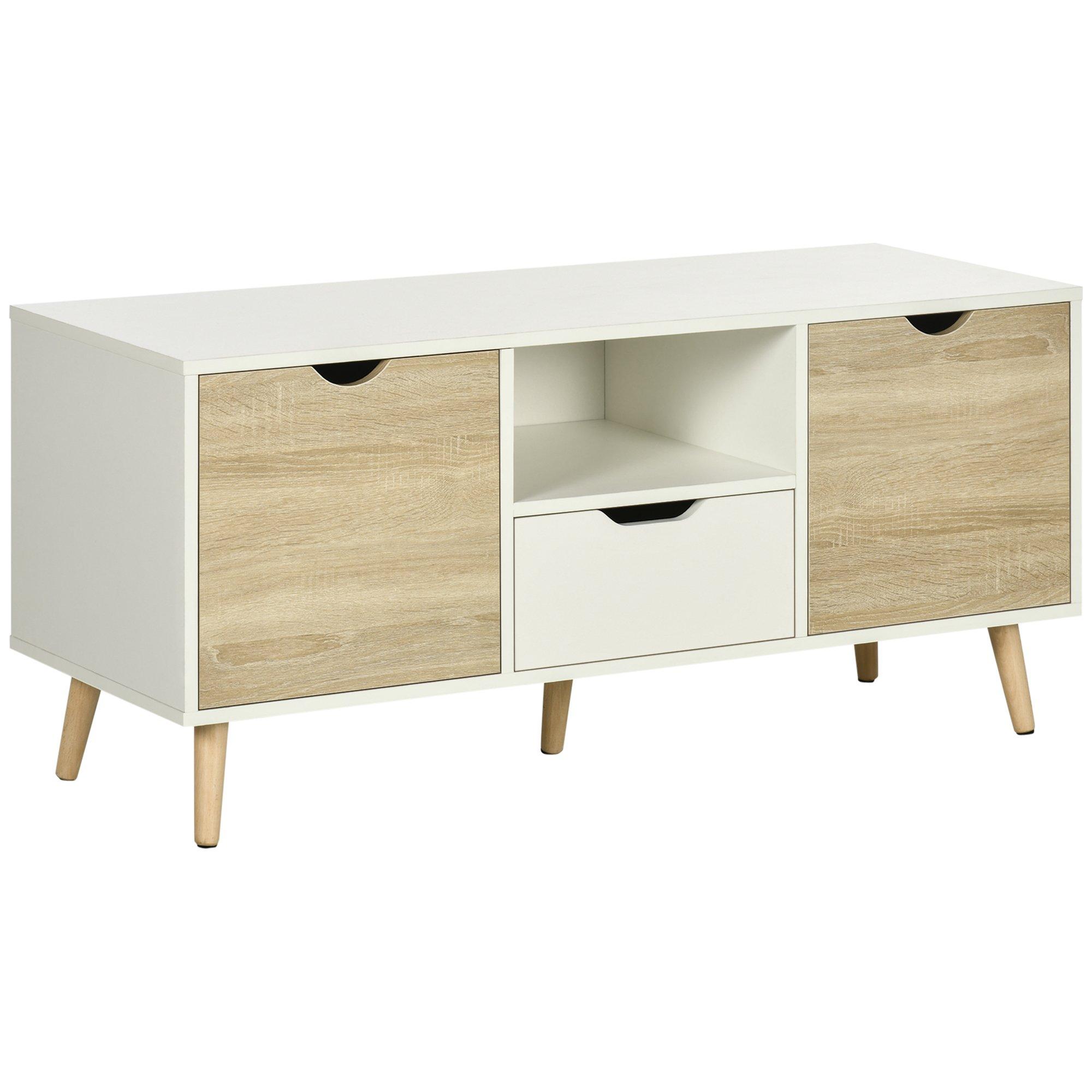 Modern TV Unit Cabinet Stand with Cabinets and Drawer